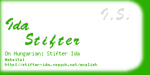 ida stifter business card